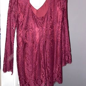 Lace long sleeve dress